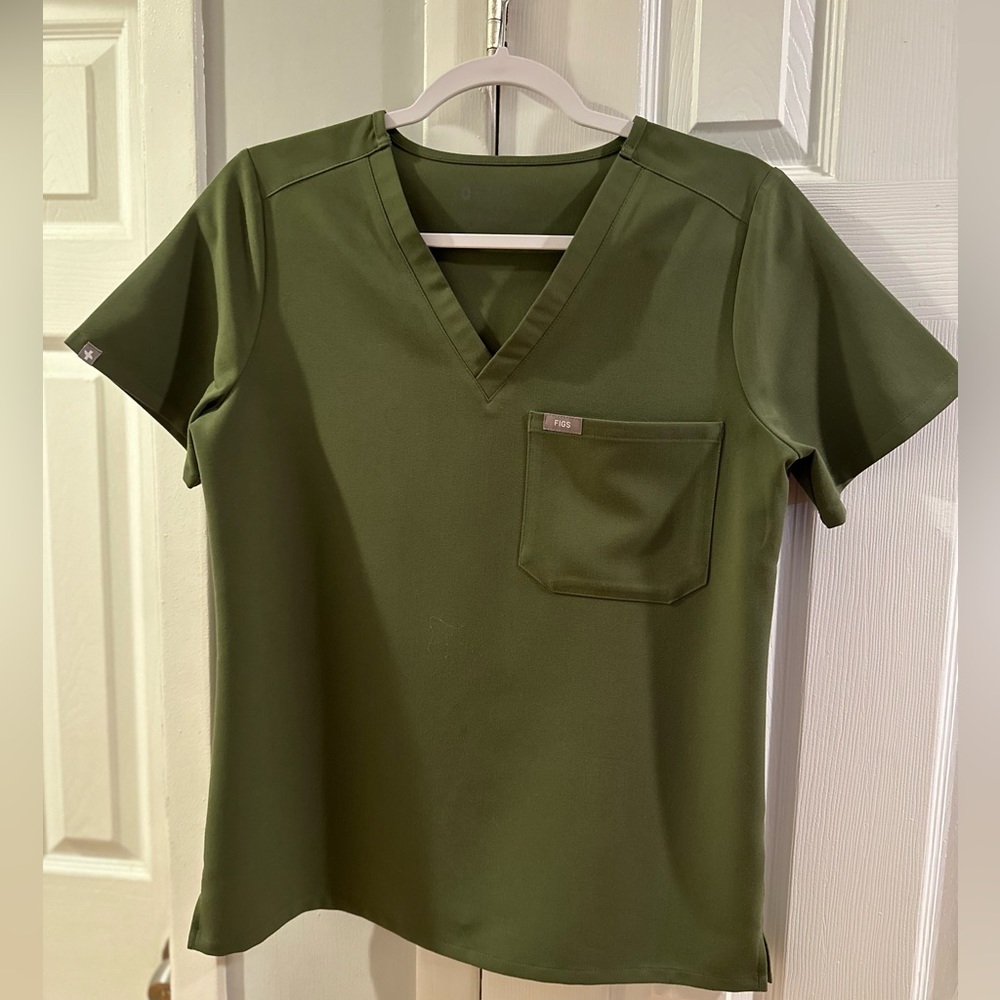 Figs Catarina Top Moss Small Gently Worn Excellent Condition